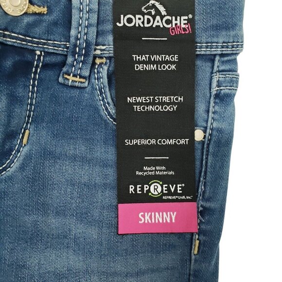 New Jordache Girls Skinny Medenz Jeans Blue Size‎ 6 NWT - Picture 3 of 6